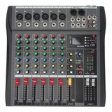 Mixer Sound Board, Consola De Mezclas De Streaming De 6 Cana