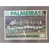 Pôster Palmeiras Campeão Mercosul 1998 Raridade