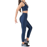 Conjunto Fitness Cirrê Verde Top E Calça