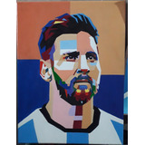 Cuadro De Messi En Bastidor De 30×40