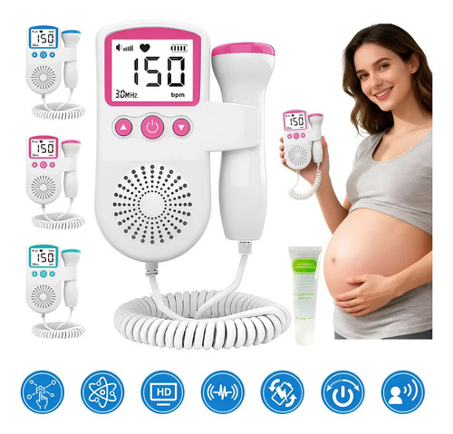 Monitor Fetal Doppler Ultrasonido Bebé Latidos Corazón | MercadoLibre