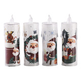 12 Velas De Navidad Electrónicas De Cristal Led Transparente