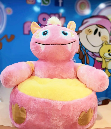 Monstruito De Peluche Sofá Rosa Peluche Sillón Puff Importad