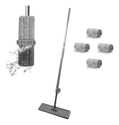 Vassoura Mop Flat 360 Para Pisos Mop Limpeza + 3 Refil Extra