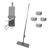 Vassoura Mop Flat 360 Para Pisos Mop Limpeza + 3 Refil Extra