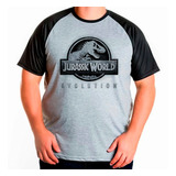 Camiseta Raglan G1 G2 G3 G4 Jurassic Park Evolution