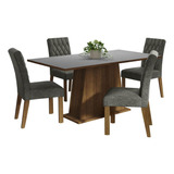 Juego Comedor Mesa Tablero Madera 4 Sillas Ashley Madesa Mgp