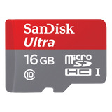 Cartão Micro Sd Ultra 16gb Sandisk 80mb/s Classe 10