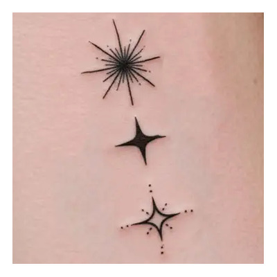 Tatuaje Temporal Tattoo Falso Jagua Tres Fases De Estrella Negro Estrellas | Meses sin interés