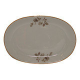 Travessa Filetada Porcelana Renner Desenho Floral