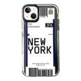 Funda Protector Ticket New York Para iPhone 13 Mini + Vidrio