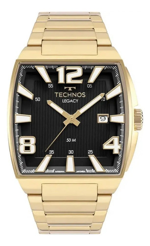 Relógio Technos Masculino Dourado Quadrado 2415ds/1d