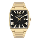 Relógio Technos Masculino Dourado Quadrado 2415ds/1d