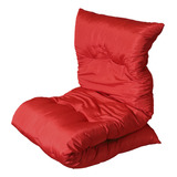 Assento Almofada Futon Colchonete 60x170cm - Vermelho