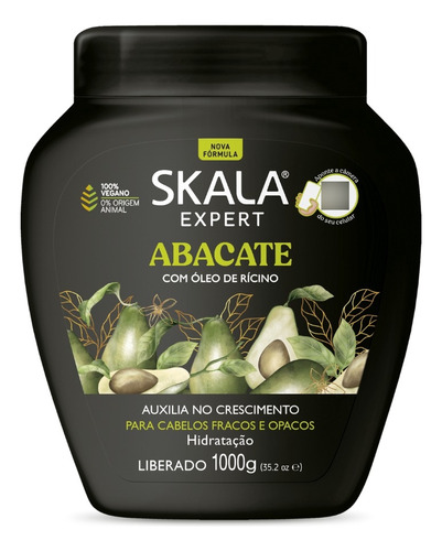 Skala Creme De Tratamento Abacate Hidratação Liberado 1000g