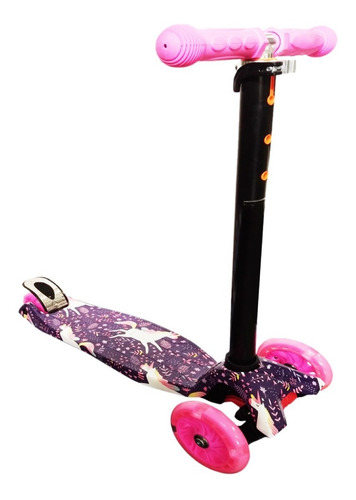 Monopatín Infantil 4 Ruedas Abec 7 Silicona Luces Led