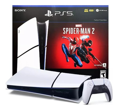 Sony Playstation 5 Slim Digital 1tb Spiderman 2 Color Blanco