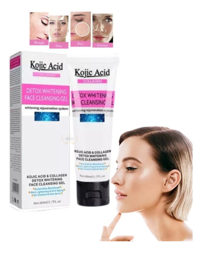 Gel Exfoliante Facial Blanqueador De Ácido Kójico Colágeno