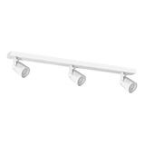 Barral Aplique Riel 3 Luces 7w Led Minimalista Spots Móviles Direccionables Apto Baño Pared O Techo Focos Incluidos