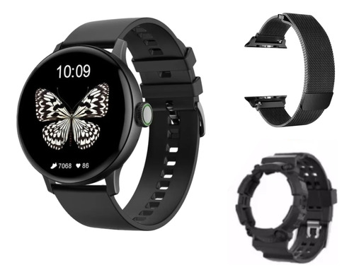 Smartwatch Dt No.1 Dt2 1.24 Caja Negra Y Malla Negra