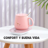 Taza De Café Calentador Eléctrico Inteligente Con Cuchara