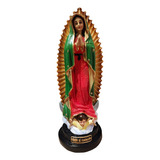 Virgen De Guadalupe 21 Cm Incluye Vela Figura Decorativa 