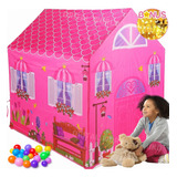 Carpa Castillo Princesa Niña Niños Tienda Casa Con Luces Led