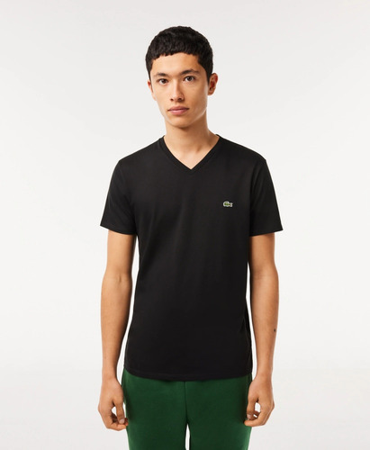 Playera Lacoste Caballero Talla M Color Negro Regular Fit