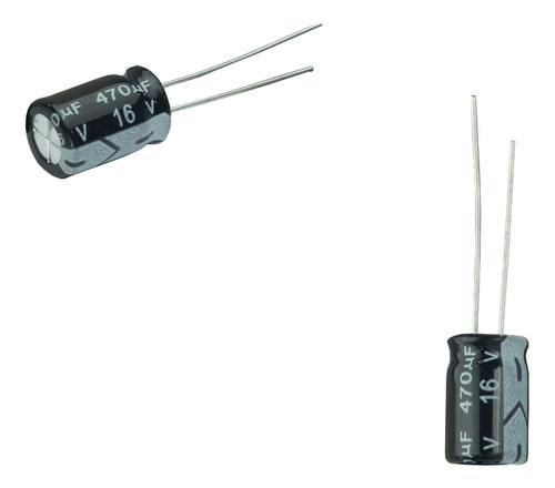 50x Capacitor Eletrolítico 470uf X 16v 105º Kit C/ 50 Peças