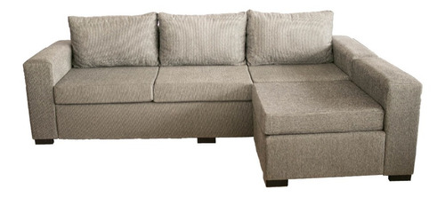 Sofa Living Tres Cuerpos 240cm Chenille O Cuero Rio Camastro