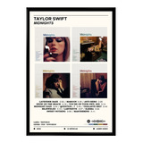 Quadro Decorativo Taylor Swift Álbum Midnights 5 Spotify