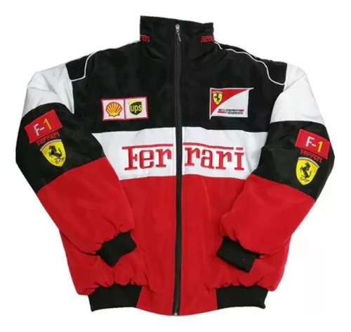 Chaqueta Vintage De Carreras De Motos De Otoño De Ferrari