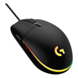 Mouse Logitech G203 Lightsync, Color Negro