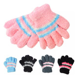 Guantes De Peluche Infantil Para Nena Nene Invierno Frio