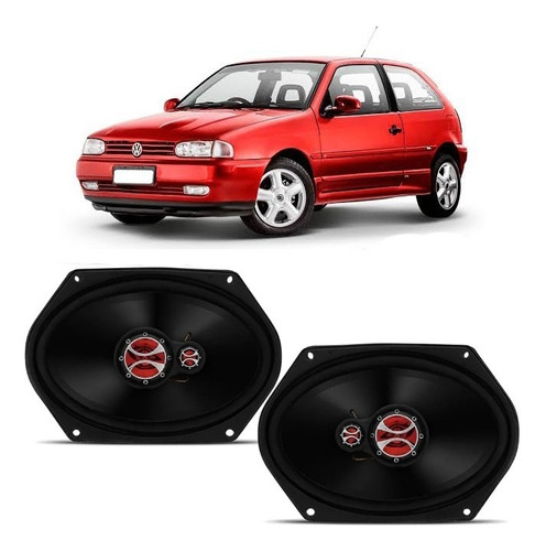 Par De Alto Falantes Gol G2 1996 A 2002 120w Rms - Kf.225 