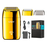 Afeitadora Eléctrica Hombre Shaver Vgr V-399 Rasuradora Recargable Usb Color Dorado