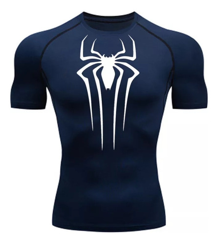 Playera Deportivo Hombre Spiderman Manga Corta