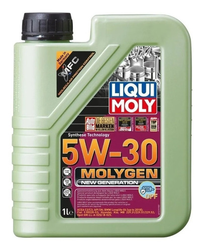 Aceite De Motor Molygen 5w-30 Dpf Sintético 1lt Liqui Moly