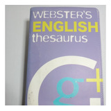 Webster's English Thesaurus Dictionary, Inglés,de Bolsillo
