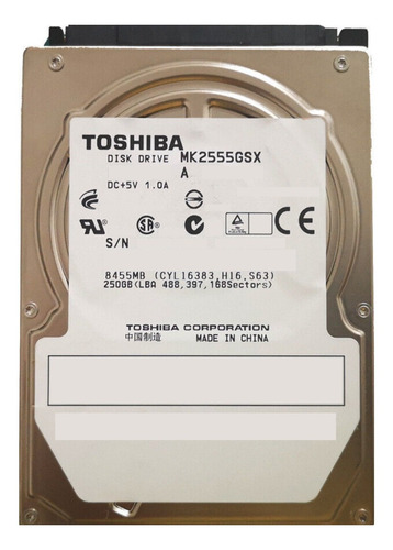 Disco Duro Toshiba No Slim 250gb 2.5 Pulgadas Portatil/dvr