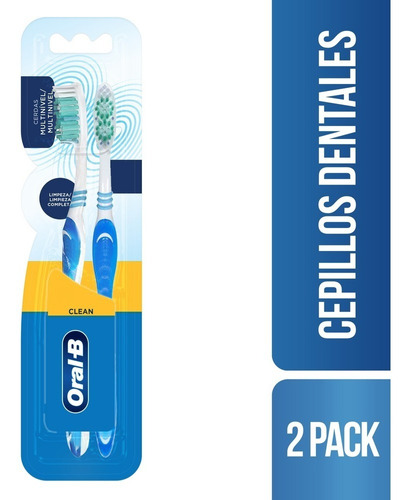 Cepillos Dentales Oral - B Clean Complete Suave Pack X2und