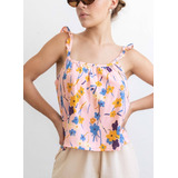 Musculosa Nano, Poplin Estampado Lirio #e9123