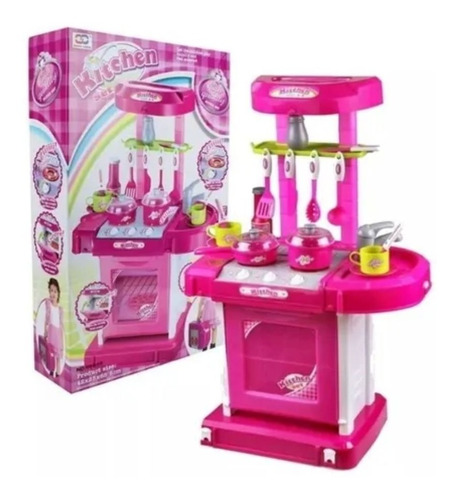 Cocina Infantil Maletin Pricesas Niñas Ollas Horno