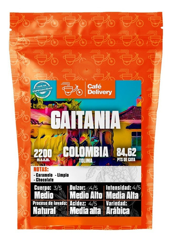 Café Colombia Gaitania 1/4kg En Grano O Molido