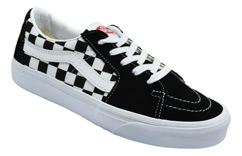 Tenis Vans Sk8-low Vn0a4uuk4w7 Canvas/suede Black Checkerboa