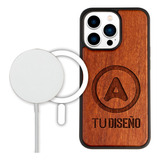 Funda Para iPhone Madera Magsafe Personalizada Grabada