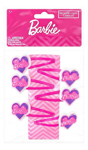 Broches Cucas Pasadores Para Cabello Barbie Corazones