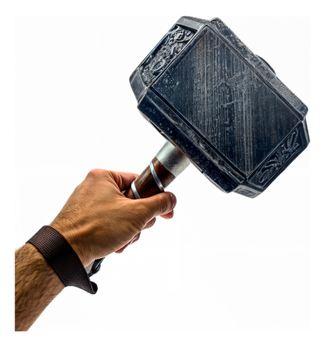 Martelo Mjolnir Thor Com Base Decoração Geek Resina 29cm