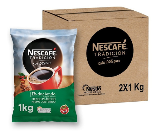 2 Bolsas Nescafé Tradición / Clásico X 1 Kg Café Instantaneo