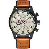 Curren Reloj Deportivo Para Hombre Con Correa De Cuero Resis